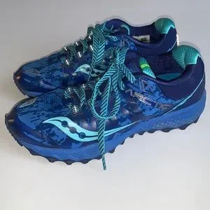 Saucony Shoes Saucony Arctic Blue Peregrine Running Shoes Size